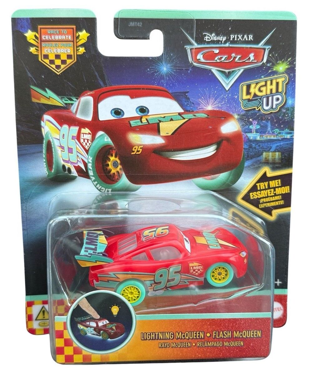 Mattel Disney Pixar Cars Light Up Lightning McQueen 20th Anniversary HTF